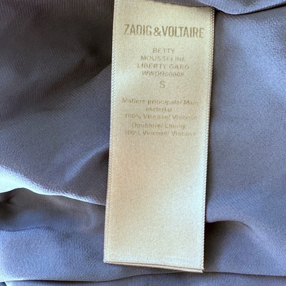 Zadig & Voltaire Betty Mousseline Liberty Garden floral mini wrap dress small - Picture 14 of 16